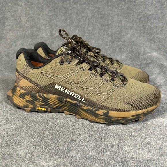 Merrell Other - Merrell Moab Flight Mens 8 Trail Running Shoes Olive Camo J067441 Vibram Outsole